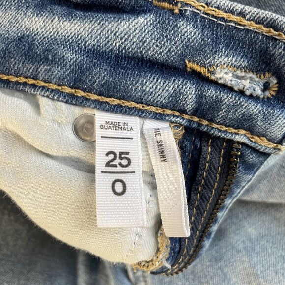 Loft Jeans The Skinny High Rise Women's Size 25/0 Raw Hem - Picture 8 of 9